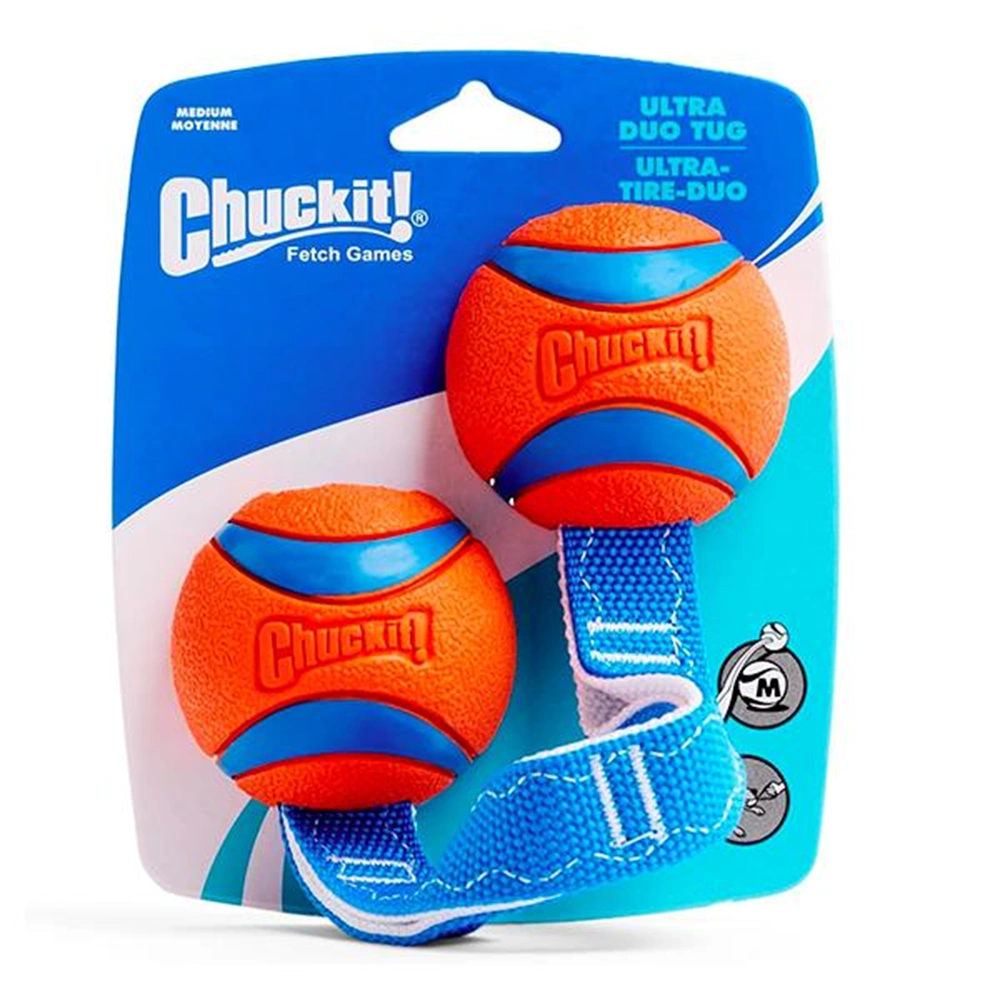 Chuckit! Ultra Duo Tug 2'li Köpek Çekiştirme Topu (Orta Boy)