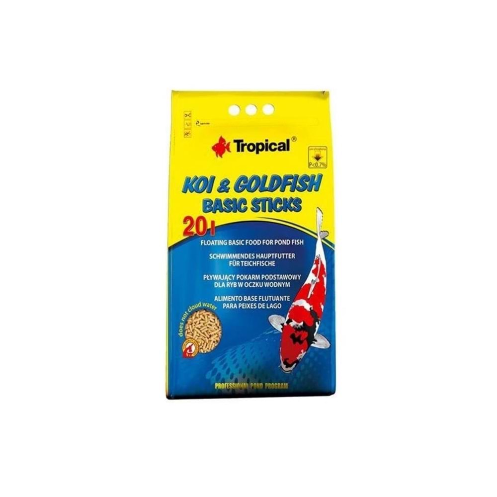 Tropical Koi&Goldfish Basic Pond Sticks 20Lt/1600Gr