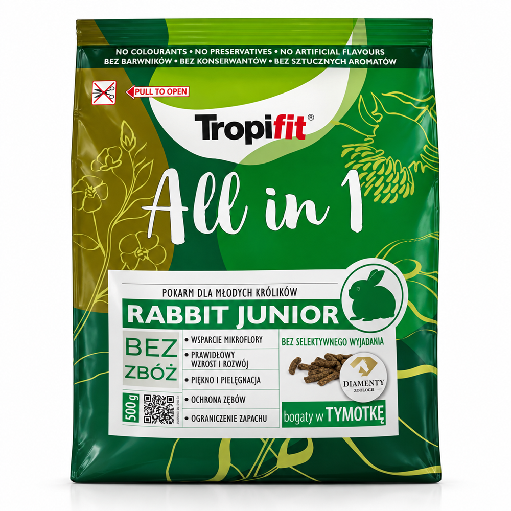 TropiFit All In One Rabbit Junior 500GR ( Yavru Tavşan Yemi )