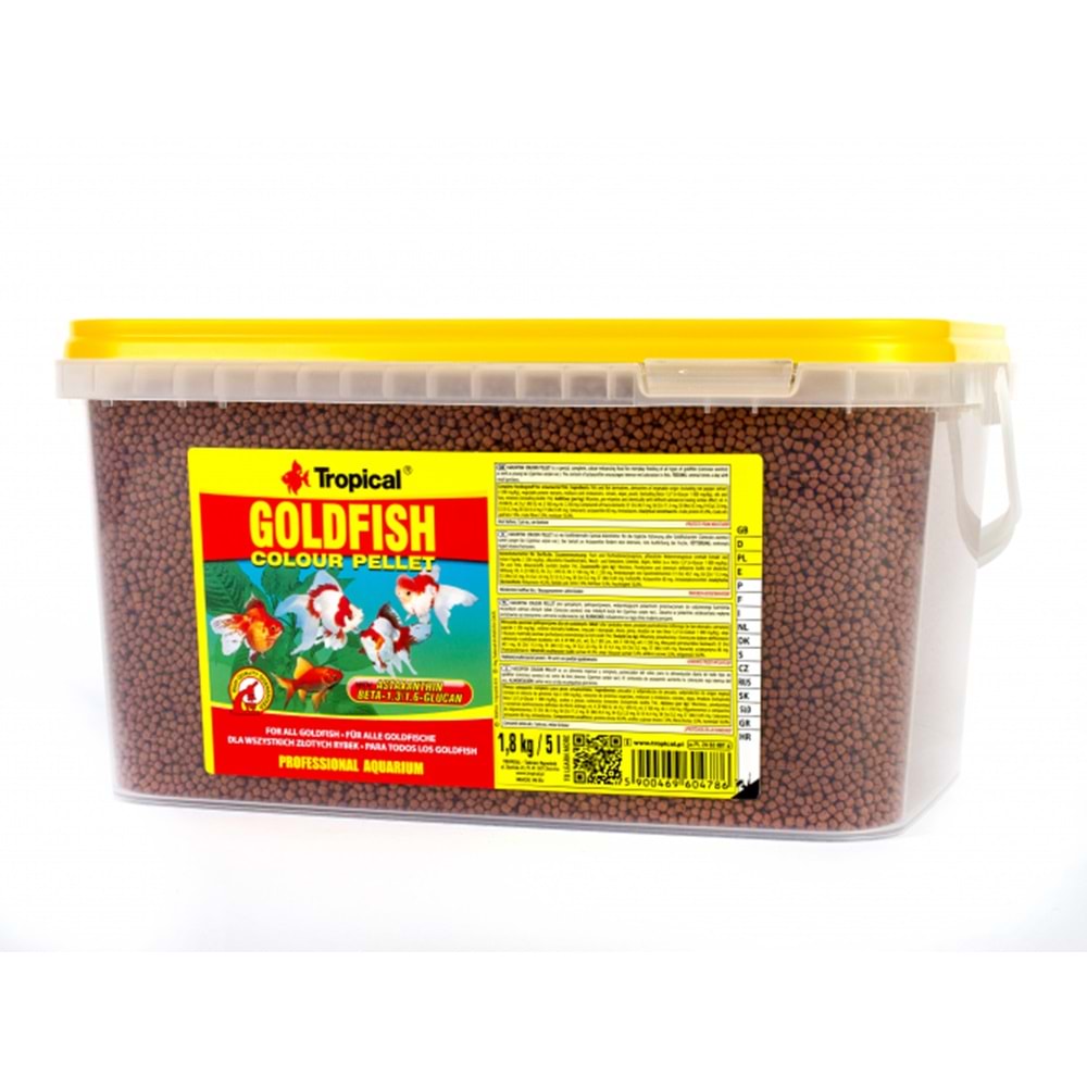 Tropical Goldfish Colour Pellet Size S 5Lt/2,25Kg