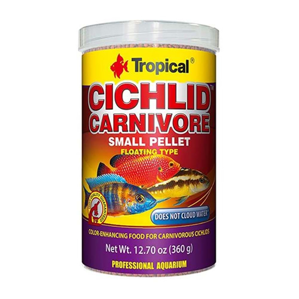 Tropical Cichlid Carnivore Small Pellet 250ml/90Gr