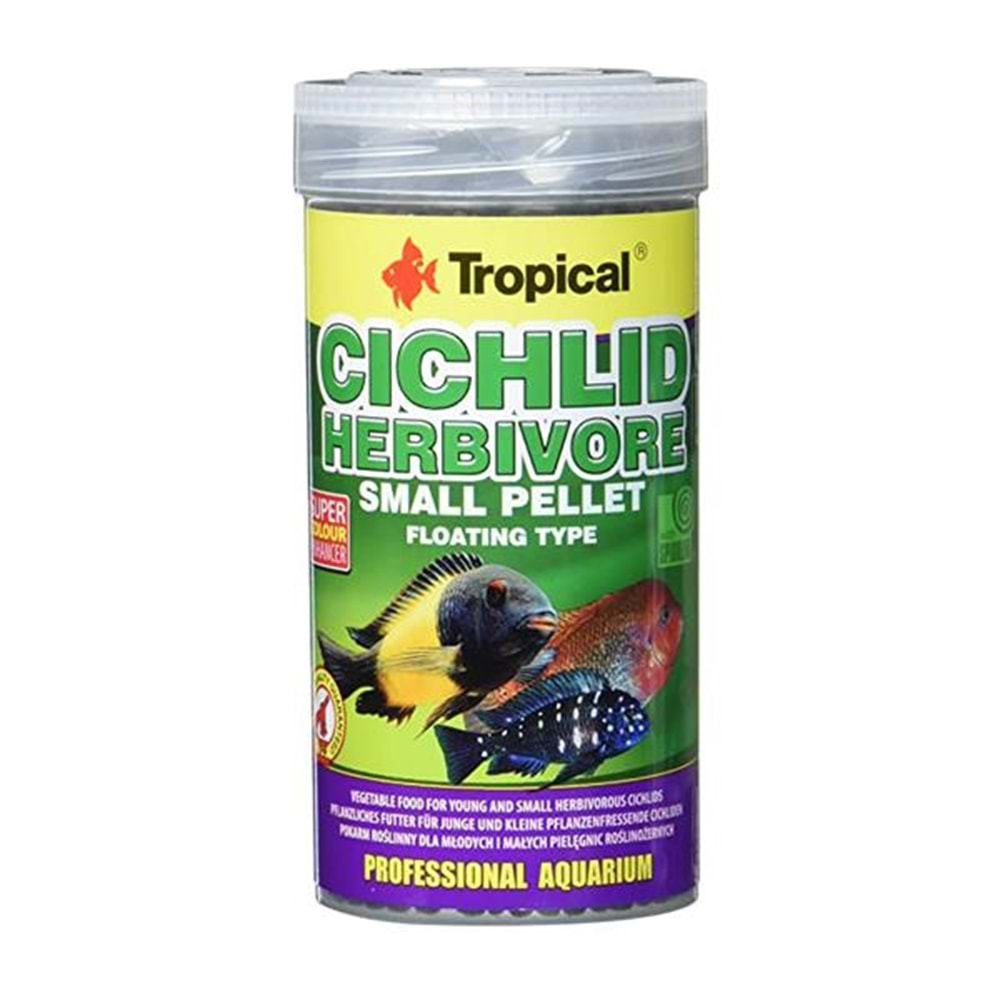 Tropical Cichlid Herbivore Small Pellet 1000ml/360Gr