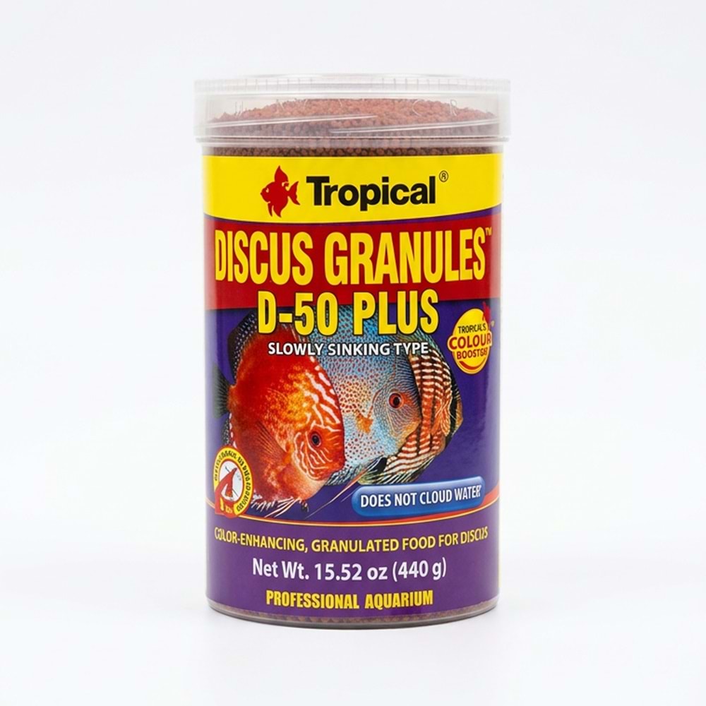 Tropical Discus Gran D-50 Plus 1000ml/440Gr (15.52 oz)
