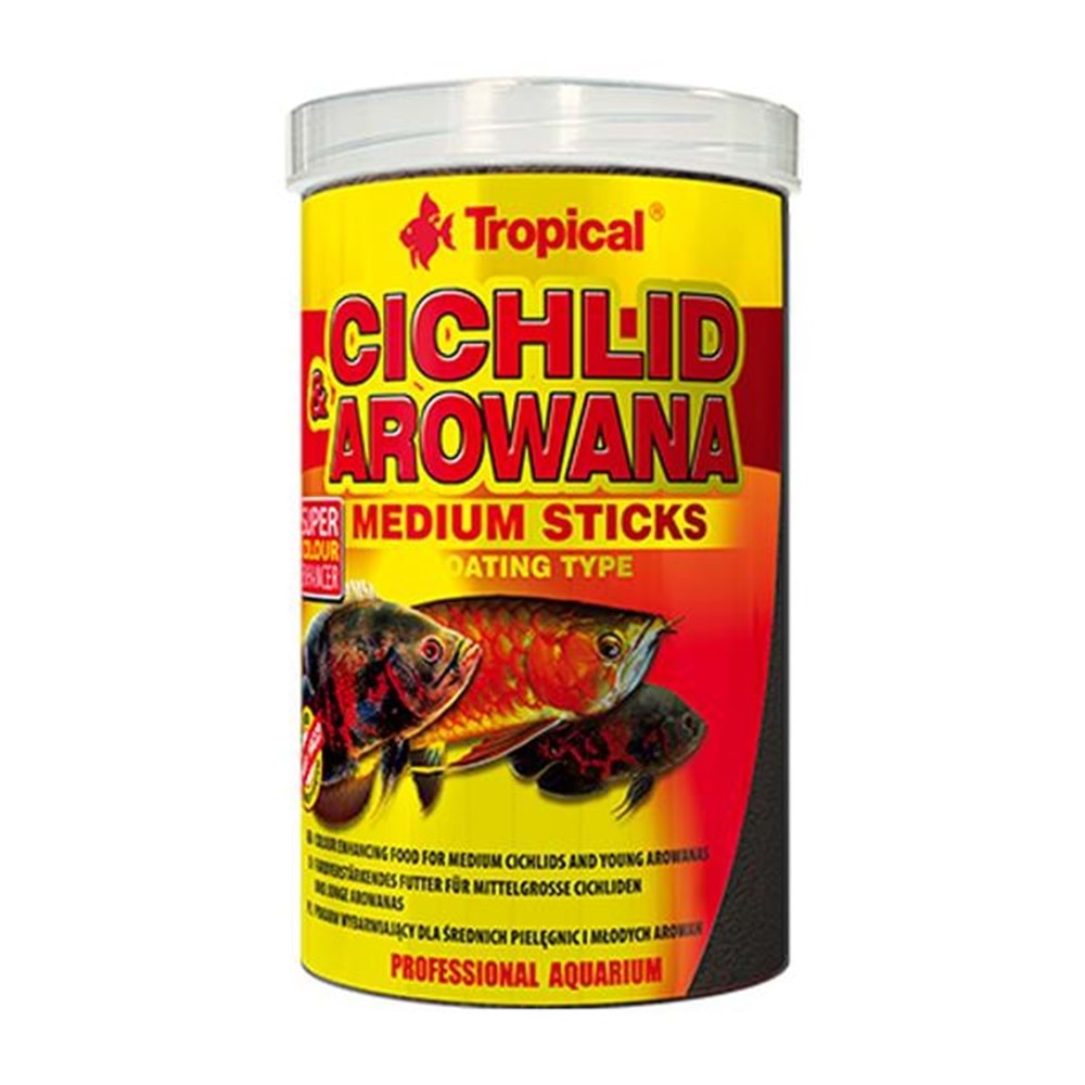Tropical Cichlid&Arowana Medium Sticks 250ml/90Gr