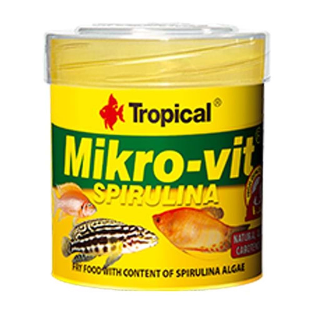 Tropical Mikro-Vit Spirulina 50ml/32Gr ( Yavru Balık Yemi )