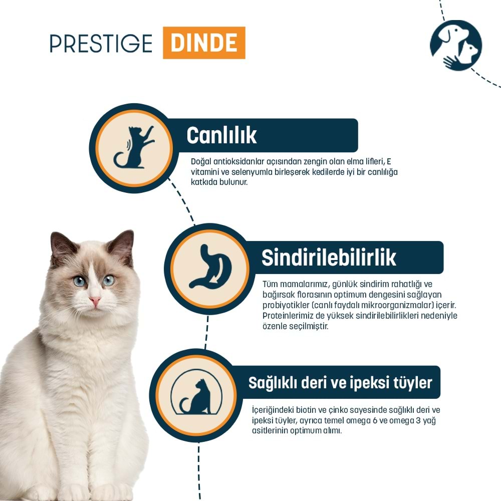 Pro Nutrition Prestige Dinde Hindili Yetişkin Kedi Maması 10KG