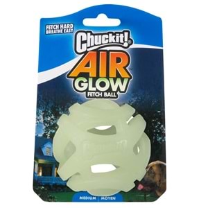 Chuckit! Max Glow Air Fetch Gece Parlayan Köpek Oyun Topu (Orta Boy)
