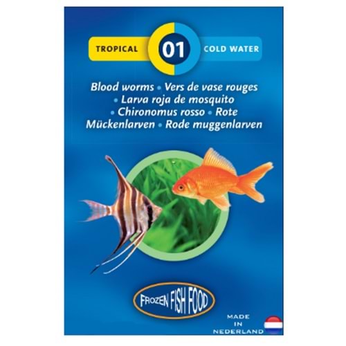Frozen Fish Food Blood worms 100Gr - 01