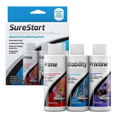 Seachem Sure Start Pack 100 ml Başlangıç Paketi