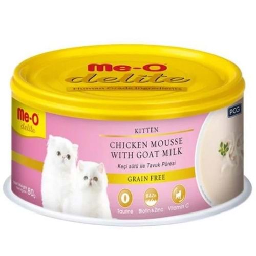 Me-O Delite Keçi Sütlü/Tavuk Püresi Kedi Konservesi 80GR