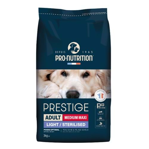 Pro Nutrition Prestige Sterilised Orta Irk Yetişkin Köpek Maması 3KG