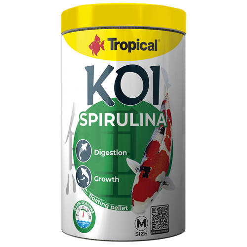 Tropical Koi Spirulina Pellet Size M 1000ml/320Gr