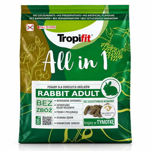 TropiFit All In One Rabbit Adult 500GR ( Yetişkin Tavşan Yemi )