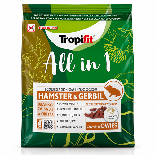 TropiFit All In One Hamster&Gerbil 500GR ( Hamster Ve Kemirgen Yemi )