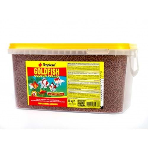 Tropical Goldfish Colour Pellet Size S 5Lt/2,25Kg