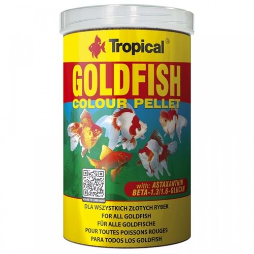Tropical Goldfish Colour Pellet 1000ml/360Gr