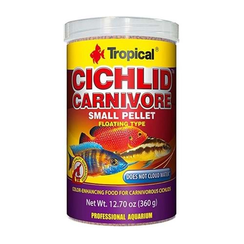 Tropical Cichlid Carnivore Small Pellet 250ml/90Gr