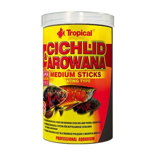 Tropical Cichlid&Arowana Medium Sticks 1000ml/360Gr