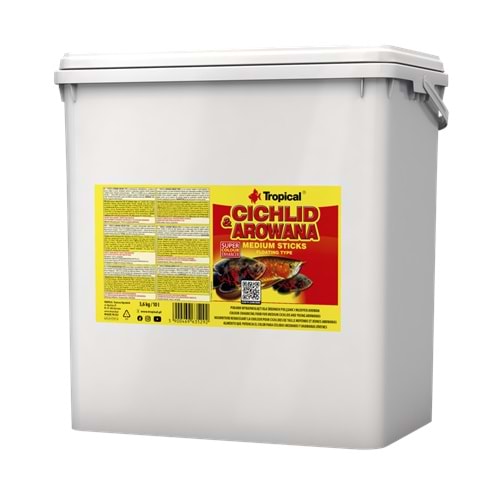 Tropical Cichlid&Arowana Medium Sticks 10Lt/3,6Kg