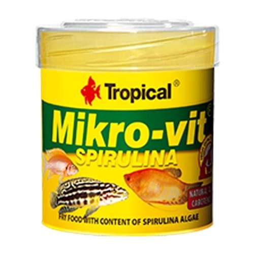 Tropical Mikro-Vit Spirulina 50ml/32Gr ( Yavru Balık Yemi )