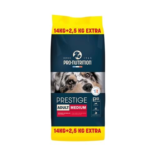 Pro Nutrition Prestige Orta Irk Yetişkin Köpek Maması 14KG+2,5KG