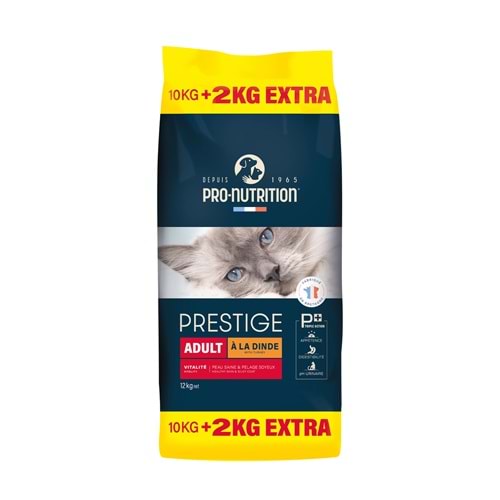 Pro Nutrition Prestige Dinde Hindili Yetişkin Kedi Maması 10KG+2KG