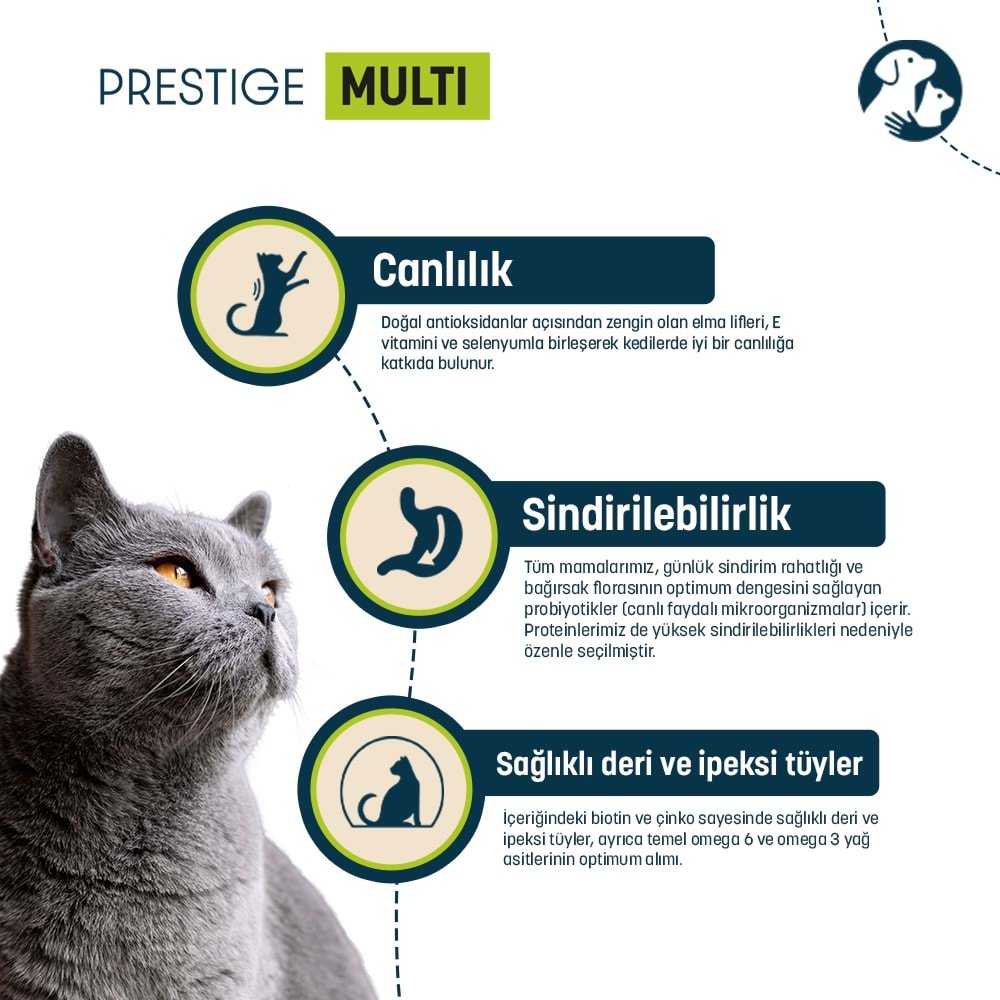Pro Nutrition Prestige Multi Kümes Hayvanlı Yetişkin Kedi Maması 2KG