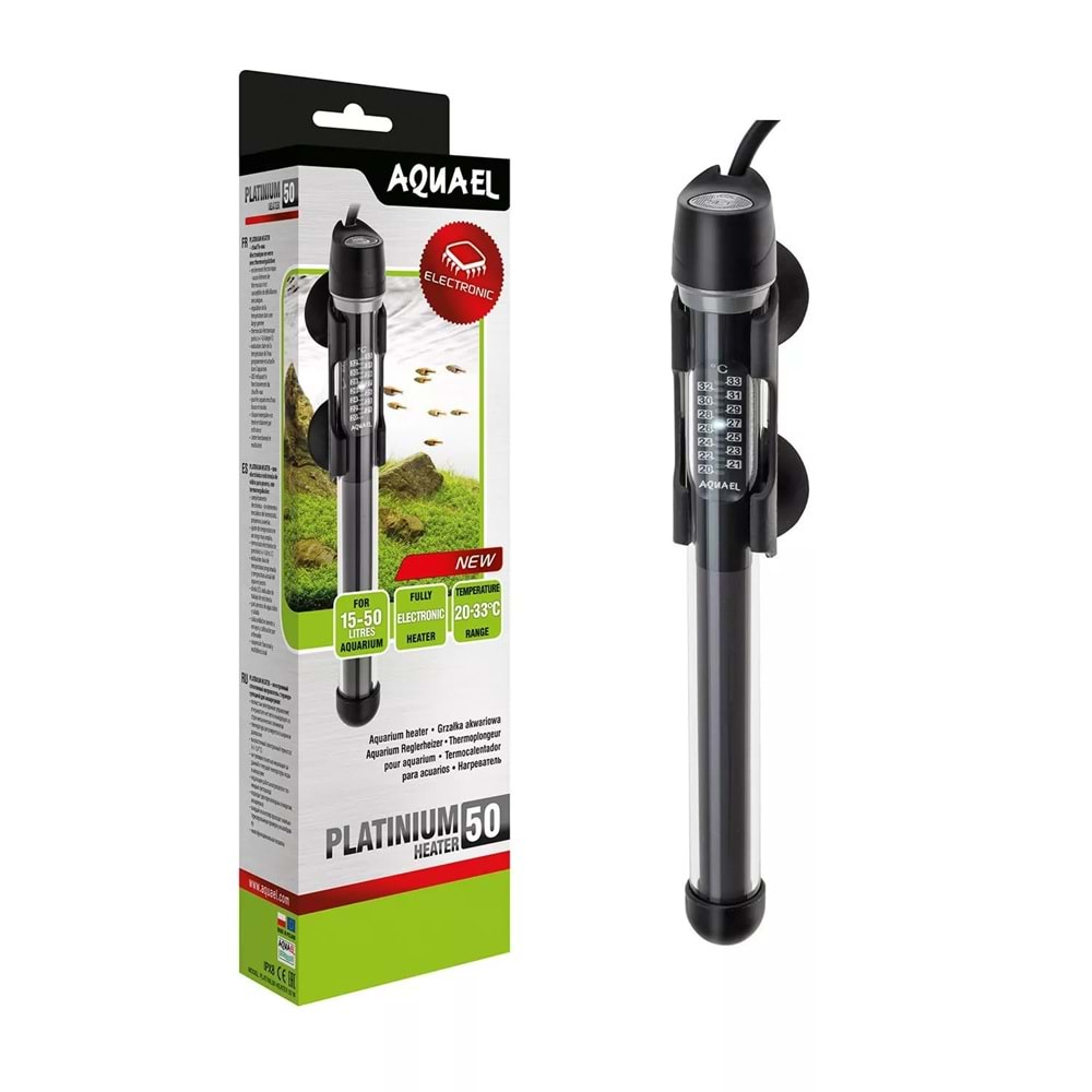 Aquael Glass Heater Platinium Heater 50W Akvaryum Isıtıcısı