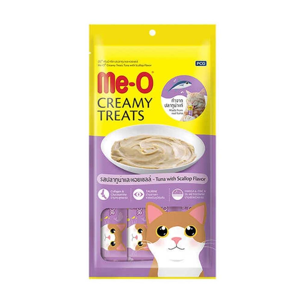 Me-O Creamy Deniz Tarağı/Ton Balıklı Kedi Ödülü 4x15GR - 7