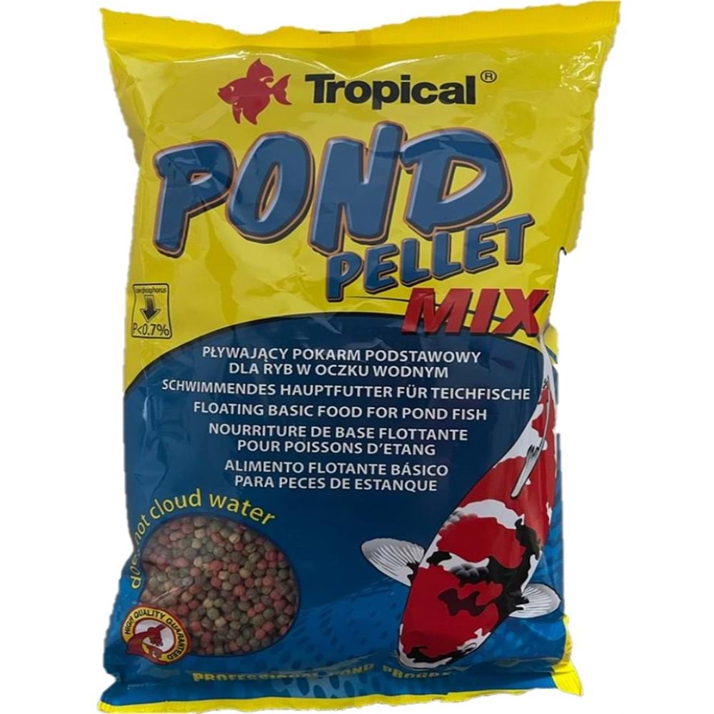 Tropical Pond Pellet Mix Worms 1000ml/130Gr