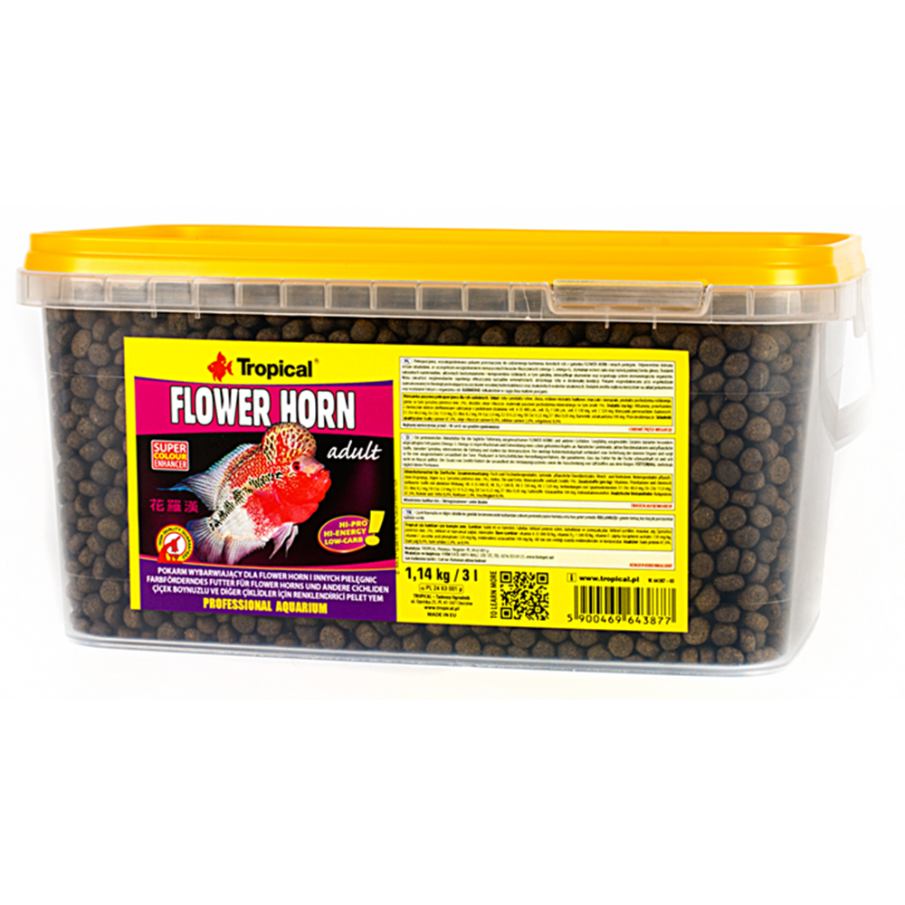 Tropical Flower Horn Adult Pellet 3Lt/1,14Kg